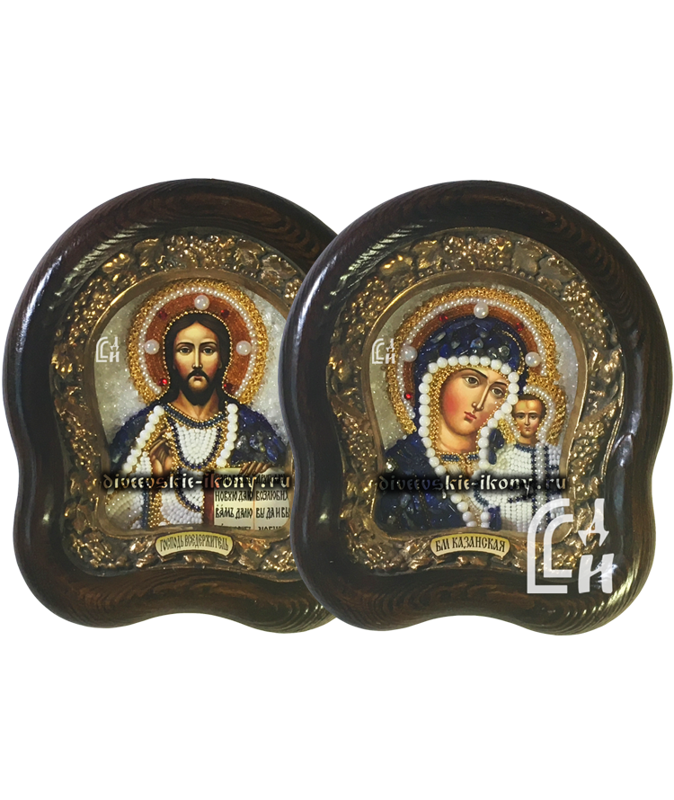 Иконы из бисера Венчальная пара Дивеевские иконы Венчальная пара