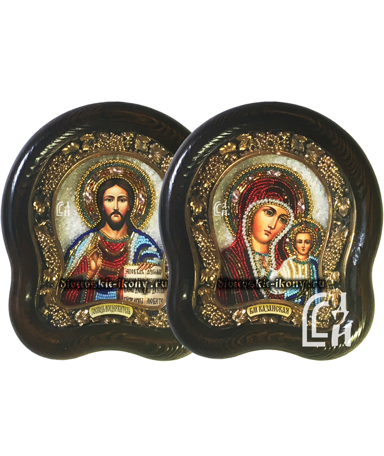 Иконы из бисера Венчальная пара Дивеевские иконы Венчальная пара