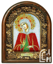 Святая Преподобная Мария Вифинская икона из бисера 