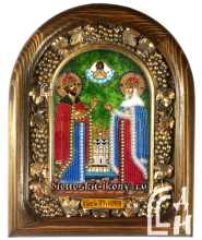 Икона из бисера Святые Благоверные Пётр и Феврония